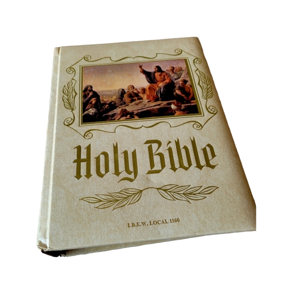 Vintage 1988 Heirloom Family Bible King James Version White